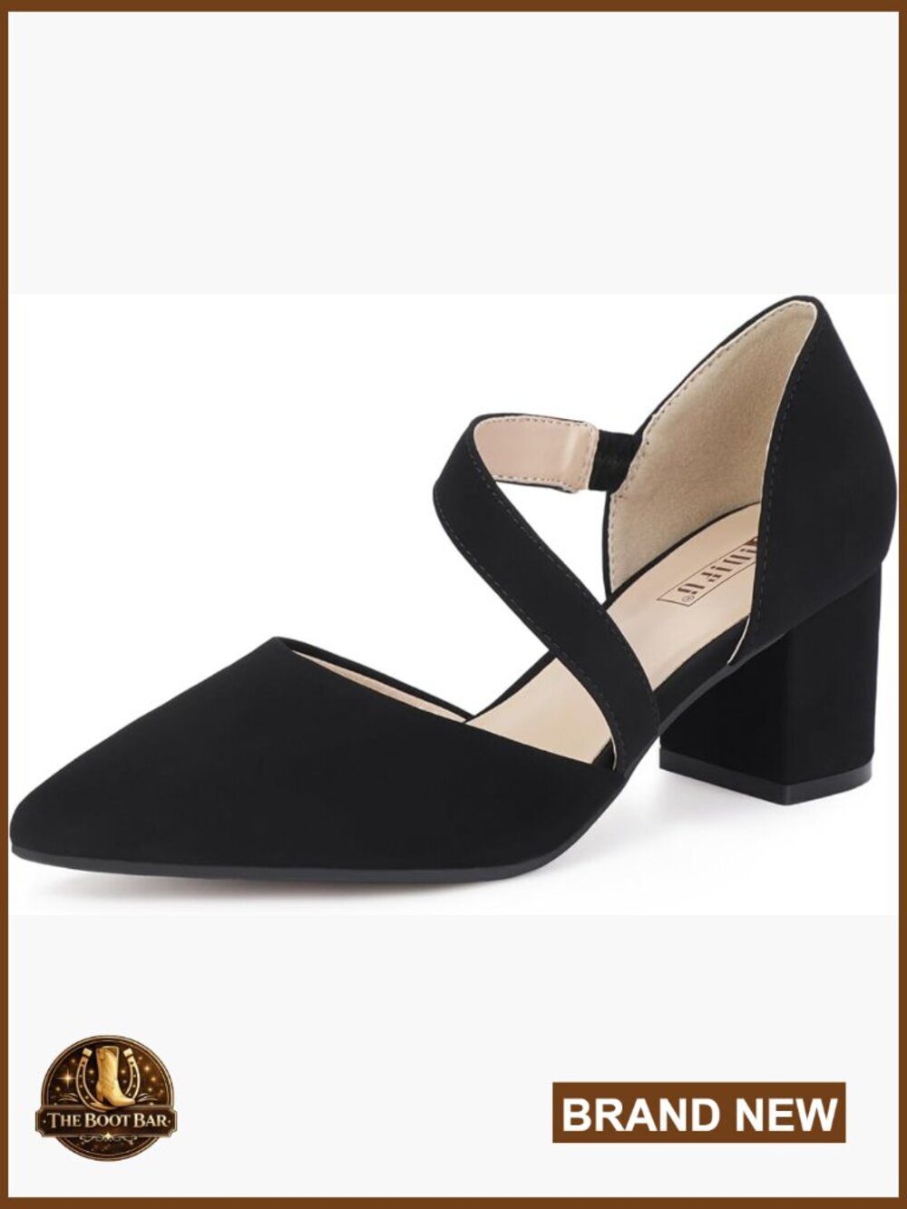 Women's Low Block Chunky Heel Pumps Pointed Toe Strappy Wedding Bride Business